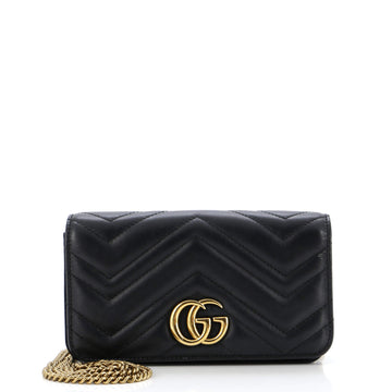 Gucci GG Marmont Chain Flap Bag Matelasse Leather Mini