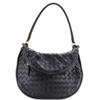Bottega Veneta Gemelli Shoulder Bag Intrecciato Leather Medium
