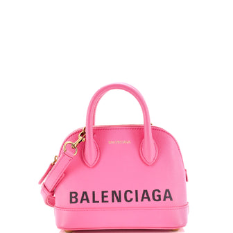 Balenciaga Logo Ville Bag Leather XXS