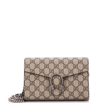 Gucci Dionysus Chain Wallet GG Coated Canvas Small