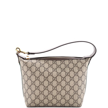 Gucci Ophidia Zip Shoulder Bag GG Coated Canvas Super Mini
