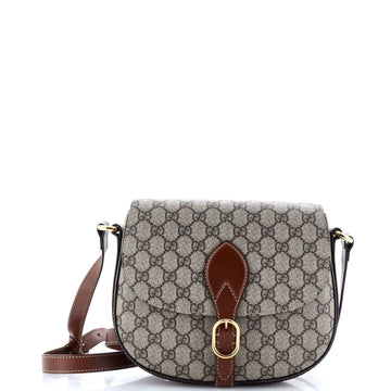 Gucci Flap Saddle Bag GG Coated Canvas Small