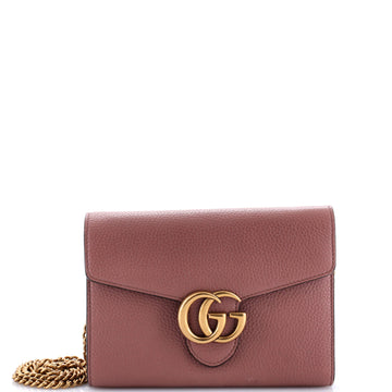 Gucci GG Marmont Chain Wallet Leather Mini
