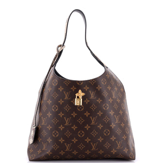 Louis Vuitton Flower Hobo Monogram Canvas with Python