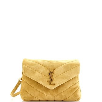 Saint Laurent Loulou Shoulder Bag Matelasse Chevron Suede Toy