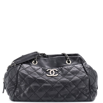 Chanel Stitch It Bowling Bag Quilted Leather Medium