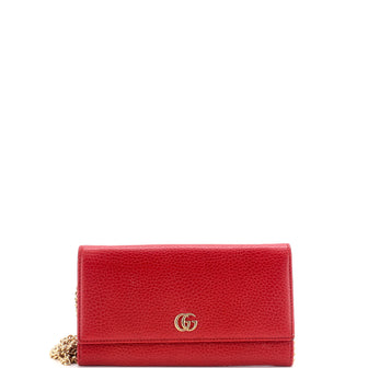 Gucci GG Marmont Continental Chain Wallet Leather