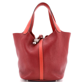 Hermes Bicolor Picotin Lock Bag Clemence with Swift MM