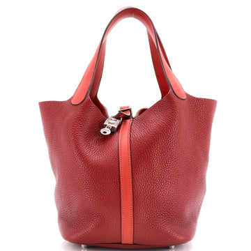 Hermes Bicolor Picotin Lock Bag Clemence with Swift MM