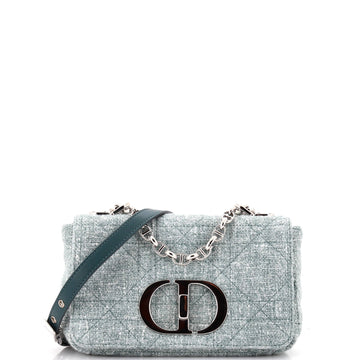 Christian Dior Caro Bag Macrocannage Quilt Linen Small