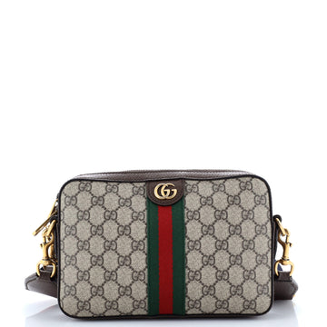Gucci Ophidia Zip Wristlet Shoulder Bag GG Coated Canvas Small
