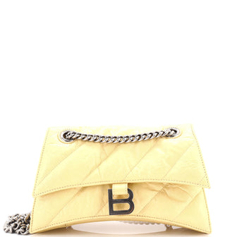 Balenciaga Crush Chain Flap Bag Quilted Crushed Calfskin Small