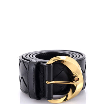 Bottega Veneta Essential Twist Belt Intrecciato Leather Wide