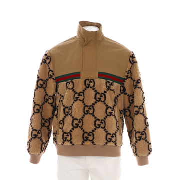 Gucci Men's Half Zip Jacket GG Wool and Polyester