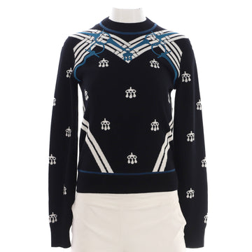 Hermes Women's Mors a Jouets Crewneck Sweater Embroidered Wool