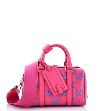Gucci Duffle Bag GG Embossed Perforated Leather Mini