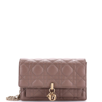 Christian Dior Miss Dior Charms Chain Pouch Cannage Quilt Lambskin