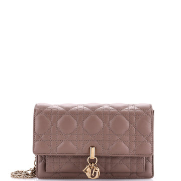 Christian Dior Miss Dior Charms Chain Pouch Cannage Quilt Lambskin