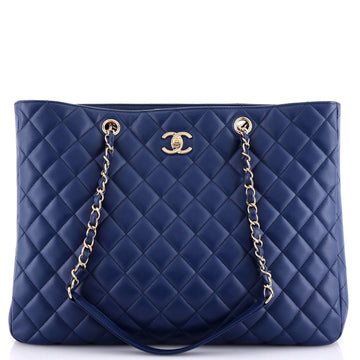 Chanel Classic CC Shopping Tote Quilted Calfskin Large