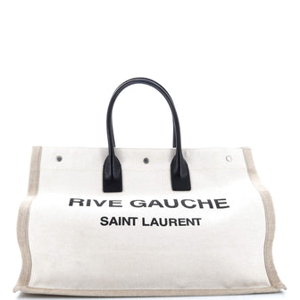 Saint Laurent Rive Gauche Shopper Tote Camo Canvas Large