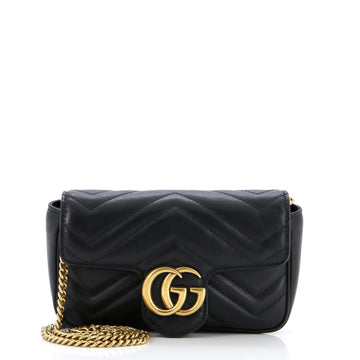 Gucci GG Marmont Flap Bag Matelasse Leather Super Mini