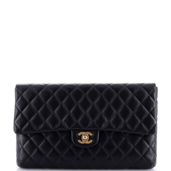 Chanel Classic Flap Clutch Quilted Lambskin