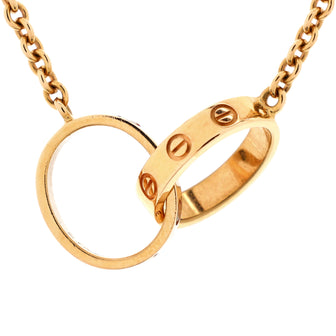 Cartier Love Interlocking Necklace 18K Rose Gold