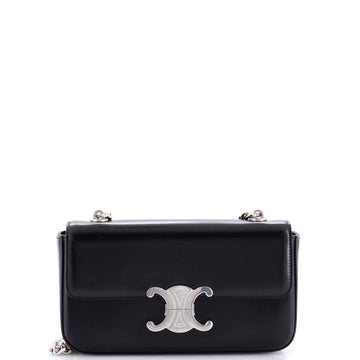 Celine Triomphe Chain Shoulder Bag Leather Small