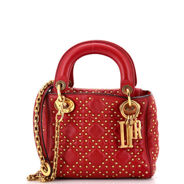 Christian Dior Supple Lady Dior Bag Cannage Studded Denim Mini
