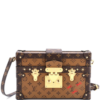 Louis Vuitton Petite Malle Handbag Reverse Monogram Canvas