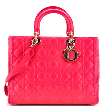 Christian Dior Lady Dior Bag Cannage Quilt Lambskin Large