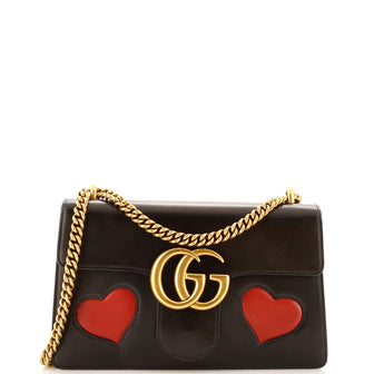 Gucci Marmont Chain Shoulder Bag Patchwork Leather Medium