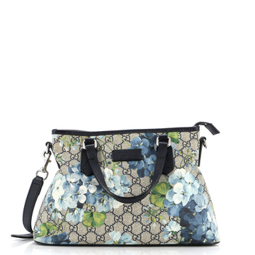 Gucci Convertible Tote Blooms Print GG Coated Canvas Small
