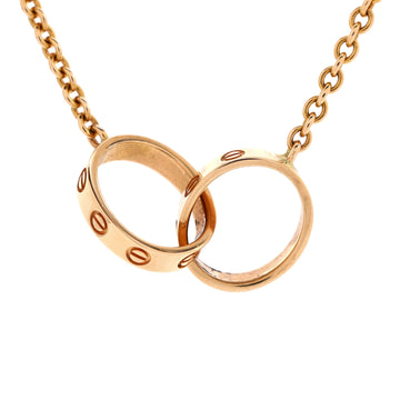 Cartier Love Interlocking Necklace 18K Rose Gold
