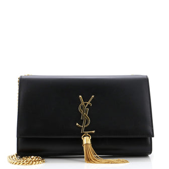 Saint Laurent Classic Monogram Tassel Crossbody Bag Leather Medium