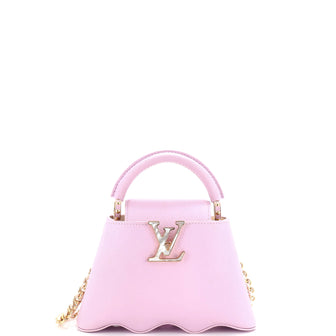Louis Vuitton Capucines Capushell Bag Leather with Mother of Pearl Mini