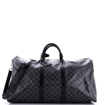 Louis Vuitton Keepall Bandouliere Bag Damier Graphite 55