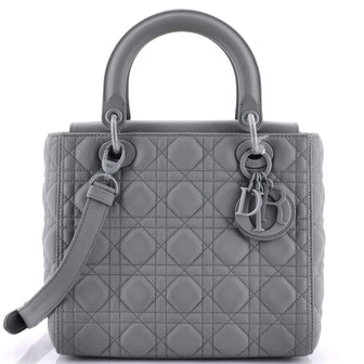 Christian Dior Ultra Matte Lady Dior Bag Cannage Quilt Calfskin Medium