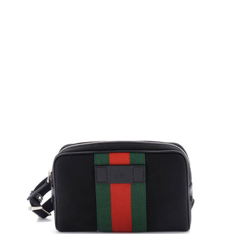 Gucci Slim Web Belt Bag Canvas