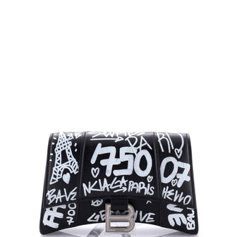 Balenciaga Hourglass Belt Bag Printed Leather XS