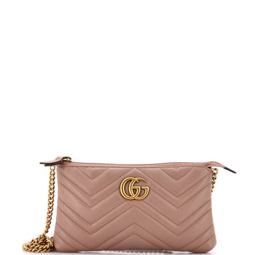 Gucci GG Marmont Chain Shoulder Bag Matelasse Leather Mini