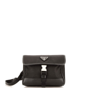 Prada Buckle Flap Crossbody Bag Re-Nylon and Leather Small