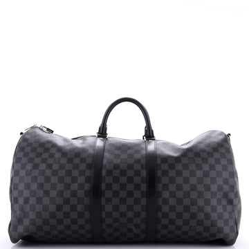 Louis Vuitton Keepall Bandouliere Bag Damier Graphite 55