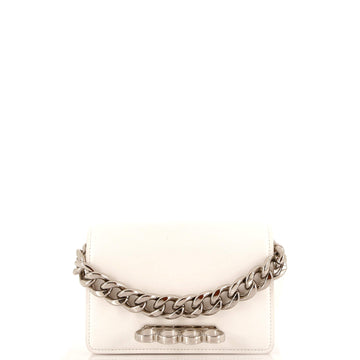 Alexander McQueen Four Ring Chain Handle Bag Leather