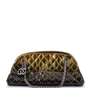 Chanel Just Mademoiselle Degrade Bag Quilted Patent Medium
