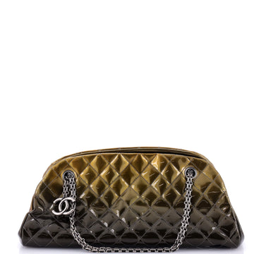 Chanel Just Mademoiselle Degrade Bag Quilted Patent Medium