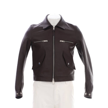 Burberry Men's Zip Pocket Biker Jacket Leather