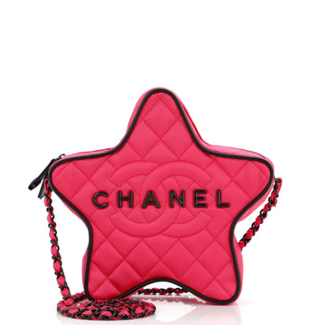 Chanel CC Walk of Fame Star Bag Quilted Satin