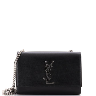 Saint Laurent Classic Monogram Crossbody Bag Grainy Leather Small