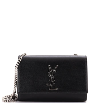 Saint Laurent Classic Monogram Crossbody Bag Grainy Leather Small